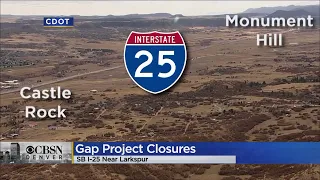 Drivers Can Expect 20 Minute Delays Along I-25 Gap Project This Weekend