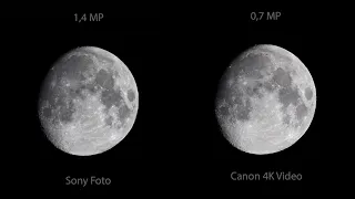 Mond richtig fotografieren - Vergleich Canon EOS R vs. Sony alpha 6400