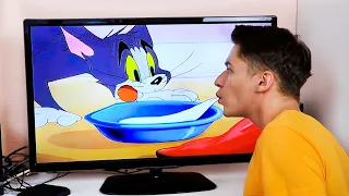 Tom and Jerry Milk Scene - TikTok Challenge Invisible Mouse