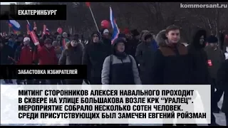 Митинг "Забастовка избирателей" в Екатеринбурге 28 января 2018 года