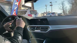 2021 BMW M340i G20 SCREEN MIRROR DEMO TIPS ANDROID/IPHONE VIDEO IN MOTION