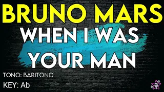 Bruno Mars - When I Was Your Man - Karaoke Instrumental - Baritono