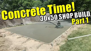 30x50 Shop Build Part 1! Concrete prep and pour by ZAC Concrete (Houston)