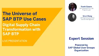 The Universe of SAP BTP Use Cases - Digital Supply Chain Transformation with SAP BTP