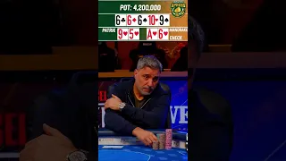 He FLOPS QUADS! Can he get paid? #shorts #pokershorts #poker