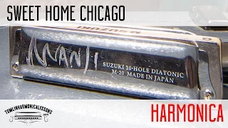 Sweet Home Chicago on harmonica in E + Free Backing Track