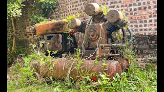 Master Mechanic Restores A High-capacity Air Compressor Forgotten Perennial // Full Restoration