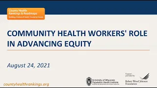 Webinar: Community Health Workers' Role in Advancing Equity