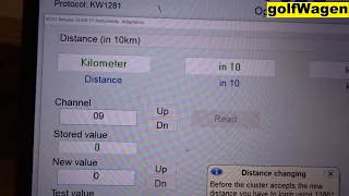 VCDS mileage adaptation