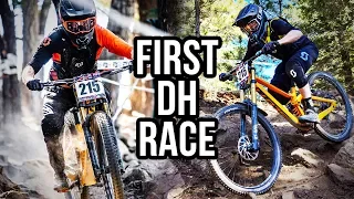 My First Downhill Race...On A Double Black Track!