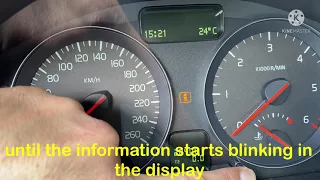 How to reset service light on Volvo V50 / S40 / C30 (2004-2012) tutorial