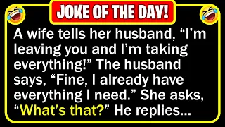 🤣 BEST JOKE OF THE DAY! - A married couple is driving down the interstate... | Funny Clean Jokes