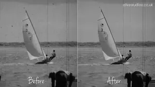 16mm Cline Film cleaning before and after (2017)