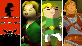 Evolution of Link's Deaths & Game Over Screens in Zelda Games (1986-2023)