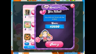 Candy Crush Level 177 Talkthrough, 21 Moves, Boosters