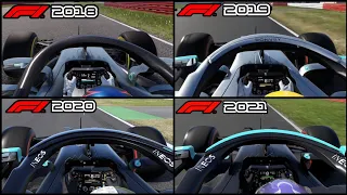 F1 2018 vs 19 vs 20 vs 21 : Mercedes