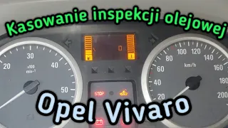 Jak skasować licznik serwisu (inspekcję olejową), Opel Vivaro