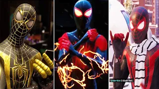 All Miles Reactions to His New Suits & Venom Super Powers - Spider-Man Miles Morales 2020