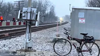 Amtrak Empire Builder #8, #7, December 24, 2023, milepost 71.2.