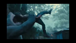 King shark eating man scene from | The Suicide Squad