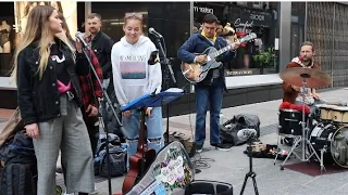 What happened WHEN GIRLS JOIN street JAM SESSION  | Michael Buble-Feeling Good| Allie Sherlock Cover