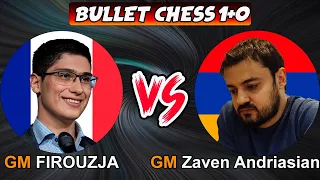 GM Alireza Firouzja vs GM Zaven Andriasian | Bullet chess 1+0 | lichess.org