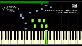BLACKMORE'S NIGHT - GREENLEAVES - SYNTHESIA (PIANO COVER)