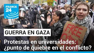 Miles de estudiantes detenidos por manifestaciones en contra de la guerra en Gaza • FRANCE 24