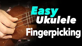 INCREDIBLY EASY Fingerpicking Lesson for Ukulele - BEGINNER TUTORIAL w/ FREE TAB