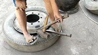 Truck Tyre Open And Fitting Easy Method