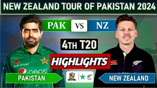 PAKISTAN vs NEW ZEALAND 4th T20 MATCH 2024 HIGHLIGHTS & REPORT | PAK VS NZ HIGHLIGHTS