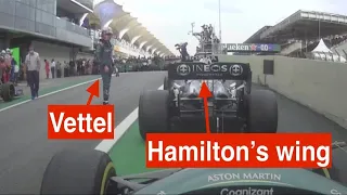 Vettel: "I'm gonna touch Hamilton's rear wing"