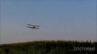 CROP DUSTING BIPLANE....August 2, 2014  **1080p HD**