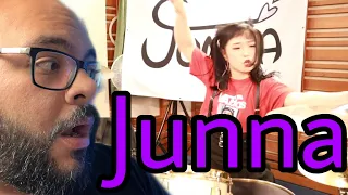 Drummer Reacts :【 JUNNA 】Through The Fire And Flames / DragonForce - Drum Cover