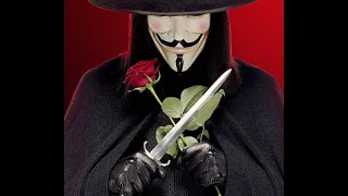 V - for vendetta. V взрывает здание Олд-Бейли.