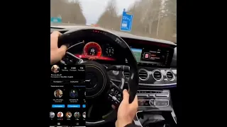 Wrestling his E63 S AMG ! Could you handle this 1800hp Monster on snow ❄️