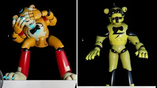 Freddy transforms into Golden Freddy behind the desk - Five Nights at Freddy's: Security Breach