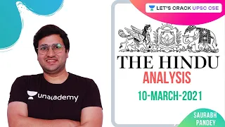 10th March 2021 | The Hindu Newspaper Analysis | Current Affairs | UPSC CSE/IAS 2021