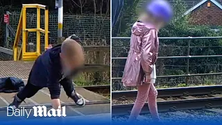 'A train is coming': Little girl's terrifying realisation as they play on railway tracks