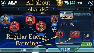 How to Balance Regular Energy - Farming Shards vs Gear - SWGOH