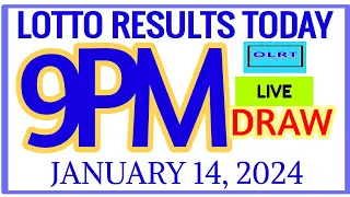 Lotto Results Today 9pm DRAW January 14, 2024 swertres results