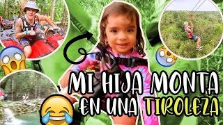 *MI HIJA SE TIRA DE UNA TIROLESA* AVENTURAS EN CANCUN Parte 1😱