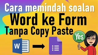 Cara Cepat Memindah Soalan Dari Word Ke Form Tanpa Copy Paste #wordtoformtutorial #cikguruthtutorial