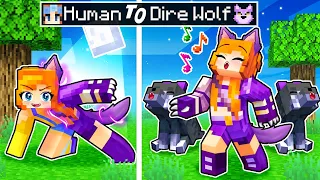 From HUMAN to DIREWOLF in Minecraft!