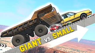 Giant Cars VS Small Cars Fight #3 - BeamNG Drive