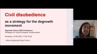 Civil disobedience as a strategy for degrowth