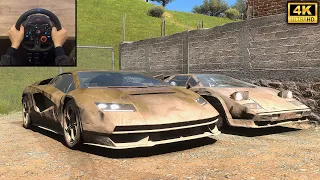 Rebuilding Lamborghini Countach 2021 & 1988 | Forza Horizon 5 | Logitech g29 gameplay