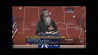 Phil Robertson accepts #AndrewBreitbart award at #CPAC2015 #DuckDynasty