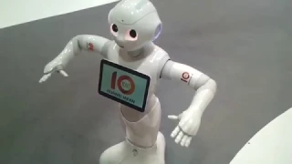 The Pepper robot dances