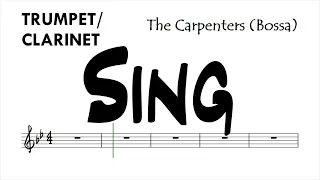 SING in Bossa Nova Trumpet Clarinet Sheet Music Backing Track Play Along Partitura